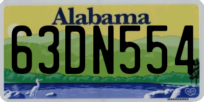 AL license plate 63DN554