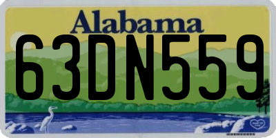 AL license plate 63DN559