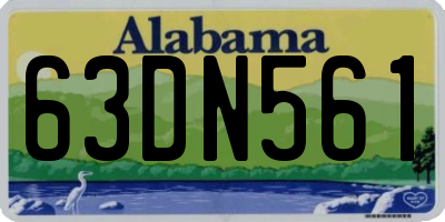 AL license plate 63DN561