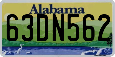 AL license plate 63DN562