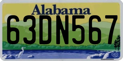 AL license plate 63DN567