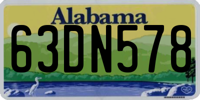 AL license plate 63DN578