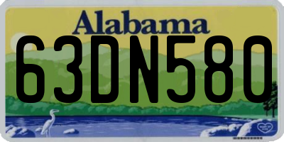AL license plate 63DN580