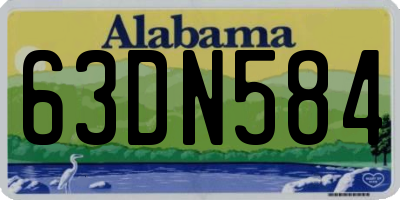 AL license plate 63DN584