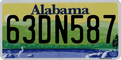 AL license plate 63DN587
