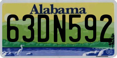 AL license plate 63DN592