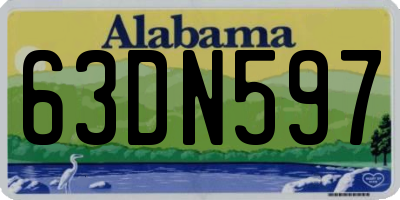 AL license plate 63DN597