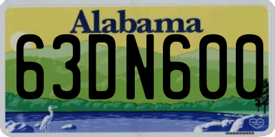 AL license plate 63DN600
