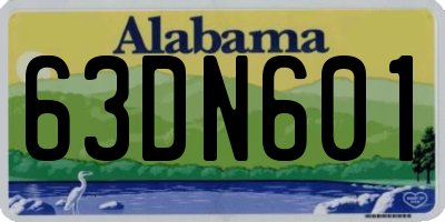 AL license plate 63DN601