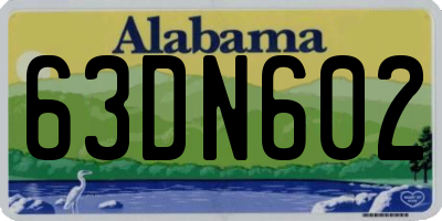 AL license plate 63DN602