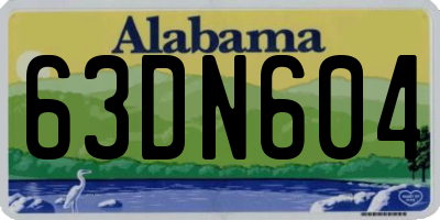 AL license plate 63DN604