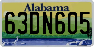 AL license plate 63DN605