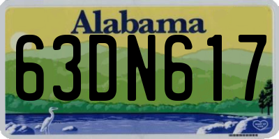AL license plate 63DN617