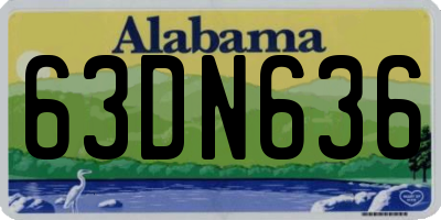 AL license plate 63DN636