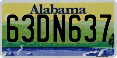 AL license plate 63DN637