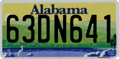 AL license plate 63DN641