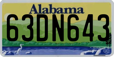 AL license plate 63DN643