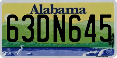 AL license plate 63DN645