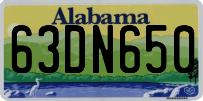 AL license plate 63DN650