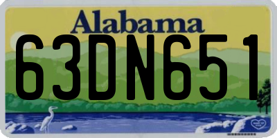 AL license plate 63DN651