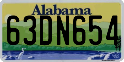 AL license plate 63DN654