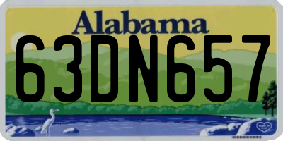 AL license plate 63DN657