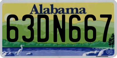 AL license plate 63DN667