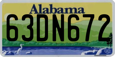 AL license plate 63DN672