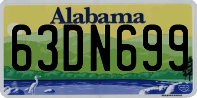 AL license plate 63DN699