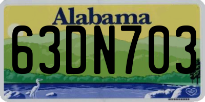AL license plate 63DN703