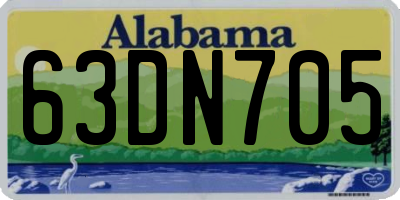 AL license plate 63DN705