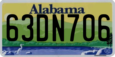 AL license plate 63DN706