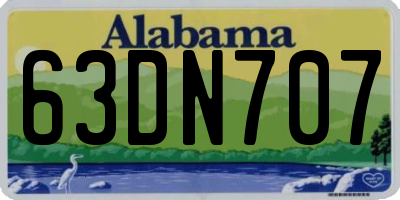 AL license plate 63DN707