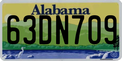 AL license plate 63DN709
