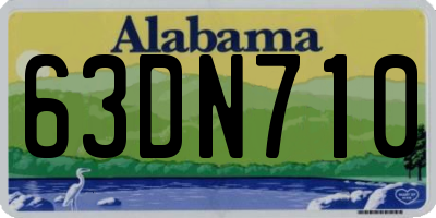 AL license plate 63DN710