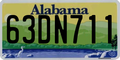 AL license plate 63DN711