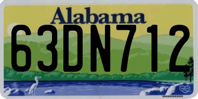 AL license plate 63DN712