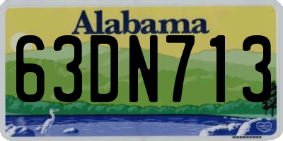 AL license plate 63DN713