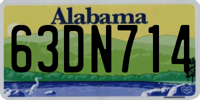 AL license plate 63DN714