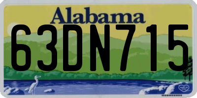 AL license plate 63DN715
