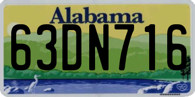 AL license plate 63DN716