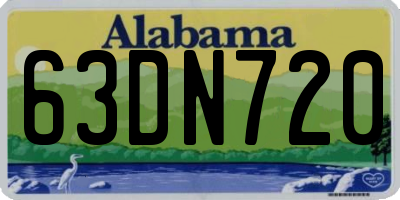 AL license plate 63DN720