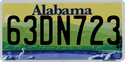 AL license plate 63DN723