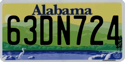 AL license plate 63DN724