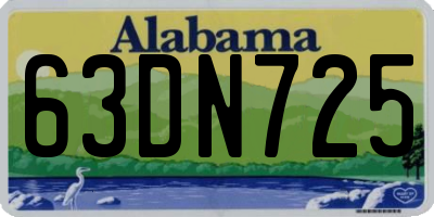 AL license plate 63DN725
