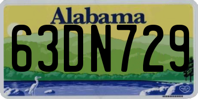 AL license plate 63DN729