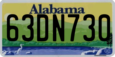 AL license plate 63DN730