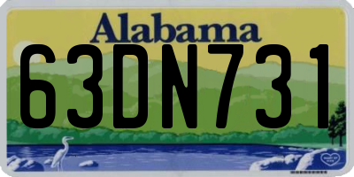AL license plate 63DN731