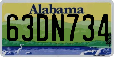 AL license plate 63DN734