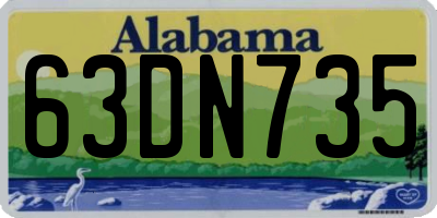 AL license plate 63DN735
